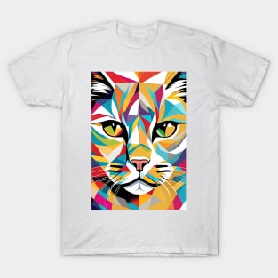 Cat Popart Rainbow Graffiti Portrait T-Shirt